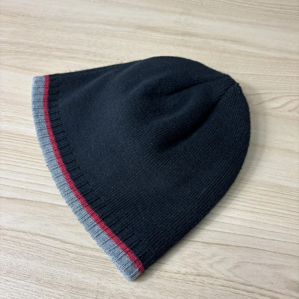 Dragon Hat Beanie Fitted Black Red Gray Embroidered‎ Flames Knit Youth Winter